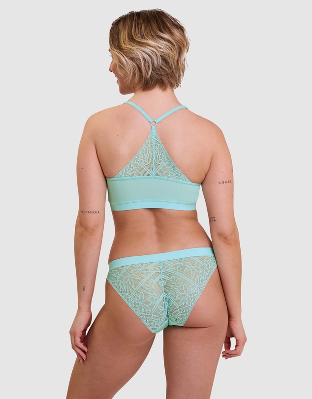 Billet Doux - Zen Light Dentelle Longline Racerback Padded Wirefree Bralette