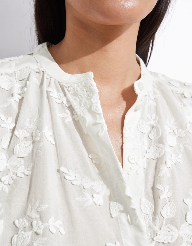 & Other Stories - Voluminous Floral-Appliqué Blouse