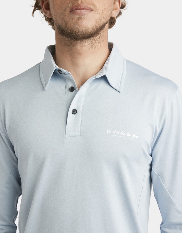 Quiksilver - Mens Baitball Polo Long Sleeve Surf Shirt
