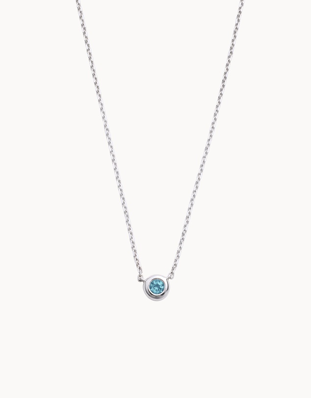 Kirstin Ash - Petite Birthstone Necklace September London Blue Topaz