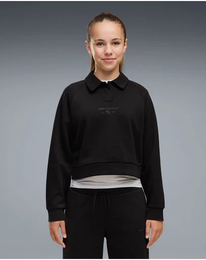 Puma - Class Relaxed Cropped Fleece Sweatshirt - Girls