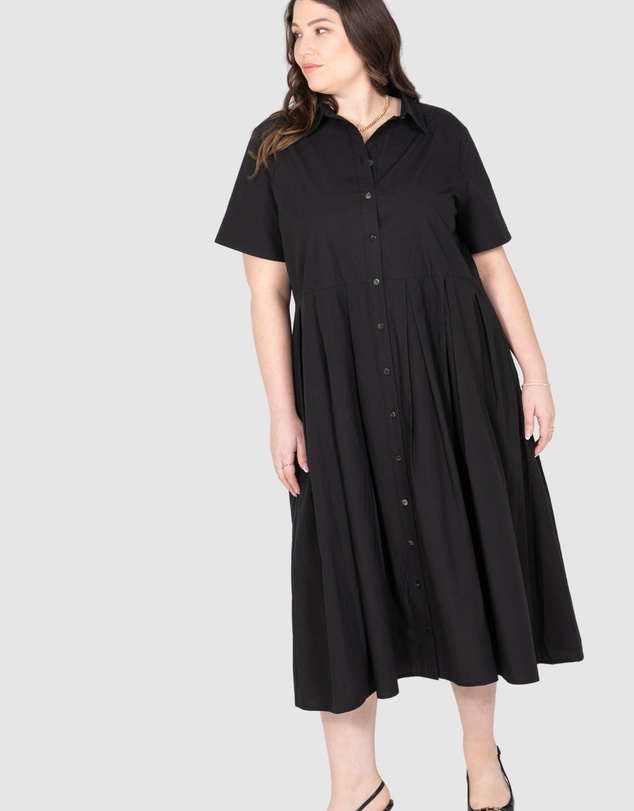 Love Your Wardrobe - Adella Box Pleat Dress