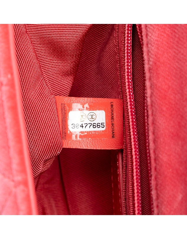 Pre-Loved by Azura Reborn - Pre-Loved Mini Square Classic Velvet Pearl Crush Single Flap