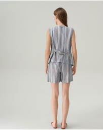 IDA+S - Joan Striped Linen Vest