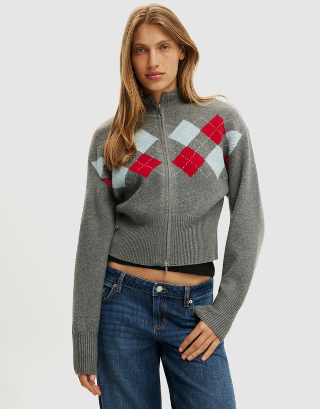 Cotton On - Lotus Cinched Zip Knit
