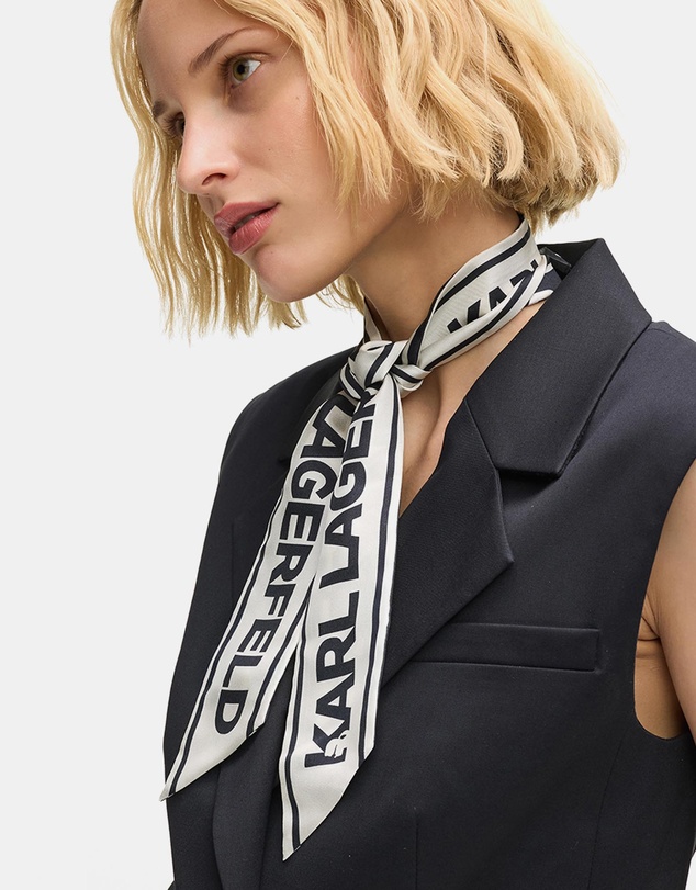 Karl Lagerfeld - K/Essential Slim Silk Scarf