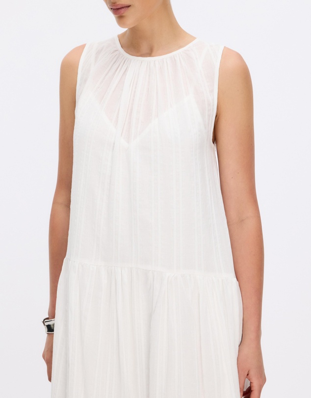Minima Esenciales - Cordelia Self Stripe Resort Midi Dress
