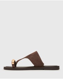 Betts - Dolphin Leather Thong Sandals