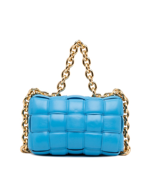 Pre-Loved by Azura Reborn - Pre-Loved Nappa Intrecciato Padded Chain Cassette Satchel