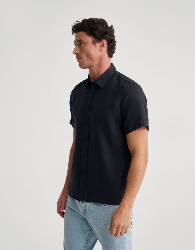 Oxford - Leyton French Linen Short Sleeve Shirt