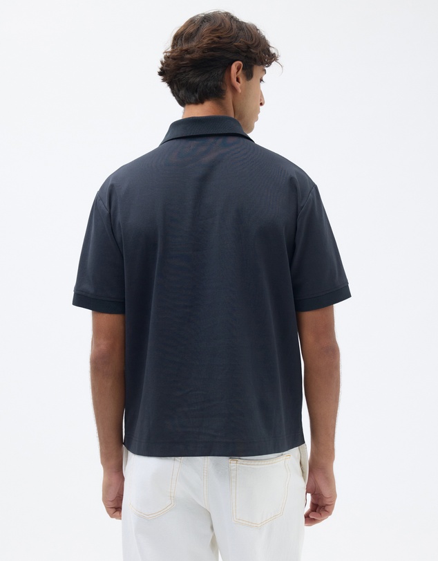 AERE - Open Collar Jersey Polo