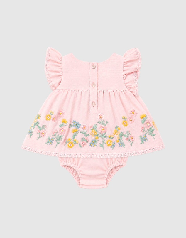 Bebe by Minihaha - Pia Emb. Overlay Bodysuit - Babies