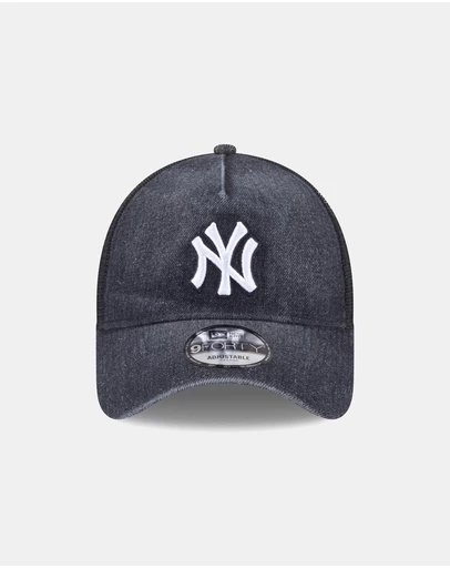 New Era - Washed Denim 9FORTY A-Frame Trucker New York Yankees Cap