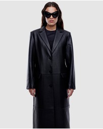 ENA PELLY - Ena Leather Longline Blazer