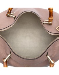 Pre-Loved by Azura Reborn - Pre-Loved Medium Calfskin Bamboo Shopper Boston Bag