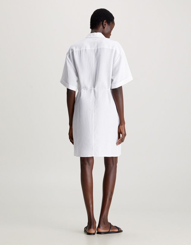 Calvin Klein - Relaxed Linen Blend Shirt Dress