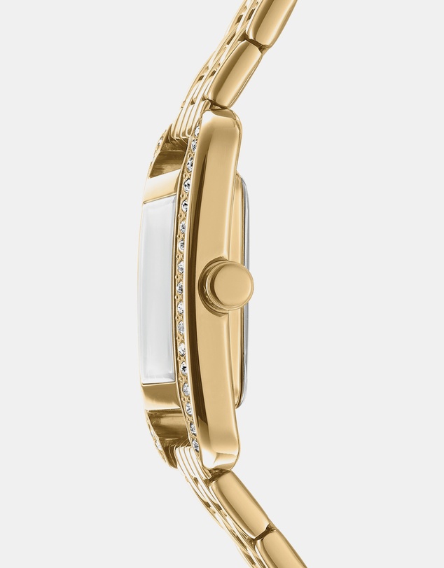 DKNY - Signature Shape Gold 20x33mm Silver Dial Womens Watch