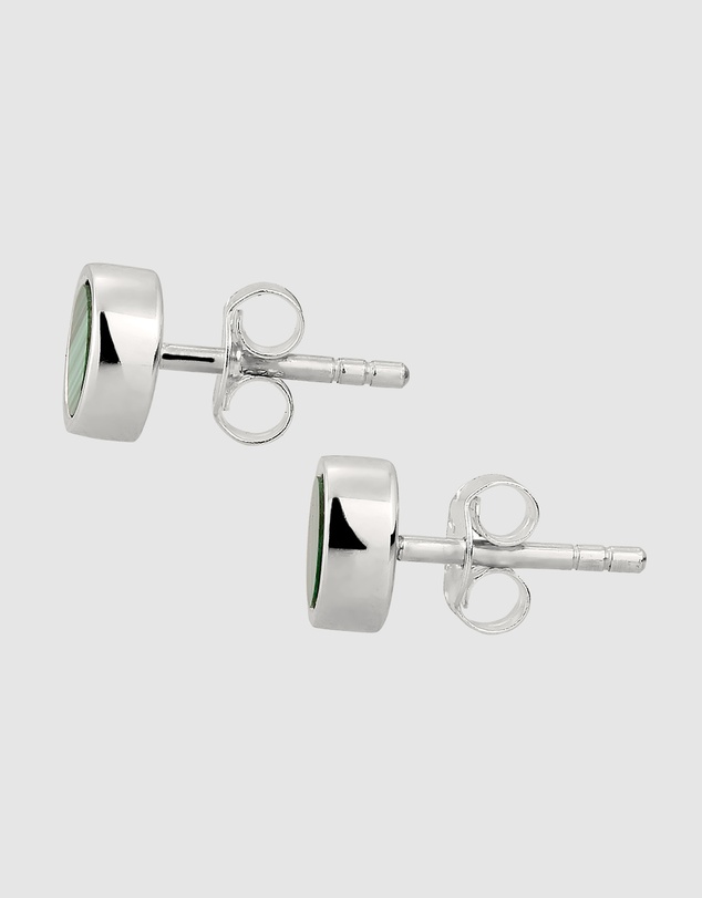 Kuzzoi - ICONIC EXCLUSIVE - Malachite Stud Earrings in 925 Silver