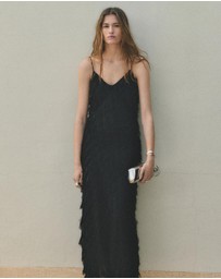 M.N.G - Long Dress with Frayed Finishes