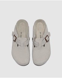 EVERAU - EverAU Ugg Brooklyn Platform Cow Suede Upper Clogs
