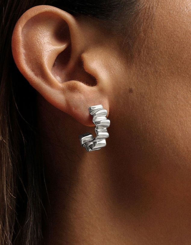 SAINT VALENTINE - Franca Hoops - Silver