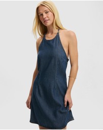Cotton On - Sloan Lightweight Denim Halter Dress