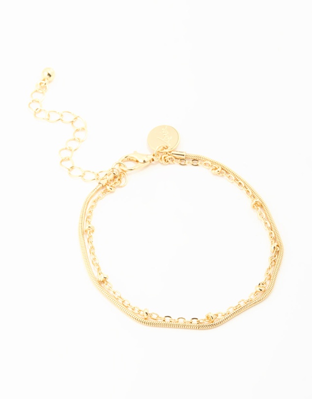 Lovisa - Gold Plated Ball Layered Bracelet