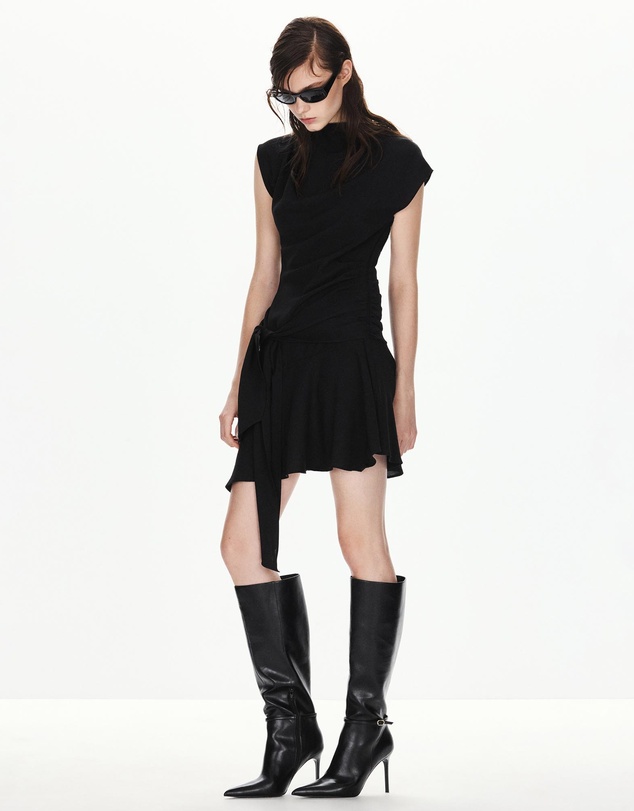 M.N.G - Ruched Bow Dress