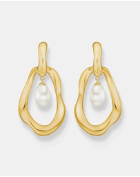 THOMAS SABO - THOMAS SABO Hoop Earrings with Freshwater Pearls In Gold