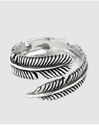Kuzzoi - ICONIC EXCLUSIVE - Ring Male Feather 925 Sterling Silver