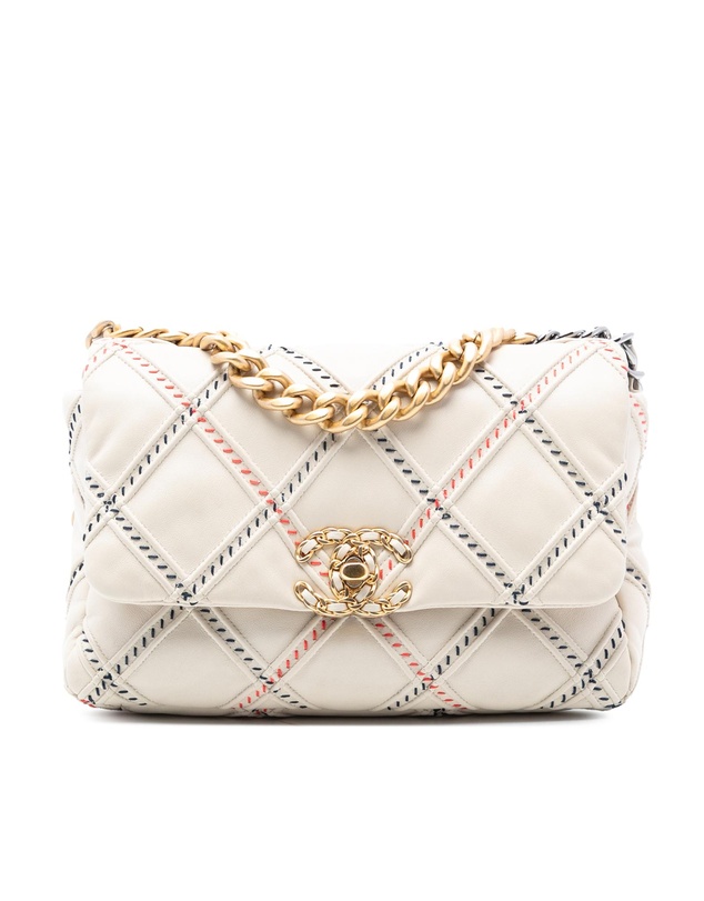 Pre-Loved by Azura Reborn - Pre-Loved Medium Lambskin Stitched 19 Flap