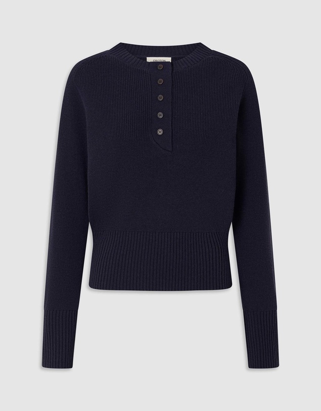 Oroton - Rib Knit Henley Top