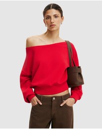 Cotton On - Relaxed Off Shoulder Sweatshirt