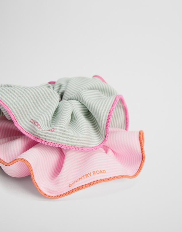 Country Road - Stripe Scrunchie Pack Of 2