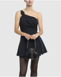 Olga Berg - Remi Pleated Drawstring Bag