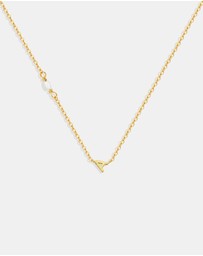 SAINT VALENTINE - Pearl Letter Necklace - Gold