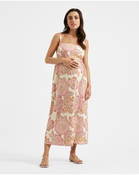 Ripe Maternity - Hope Tie Back Linen Dress