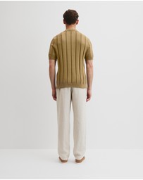 Country Road - Australian Cotton Stripe Knit Polo