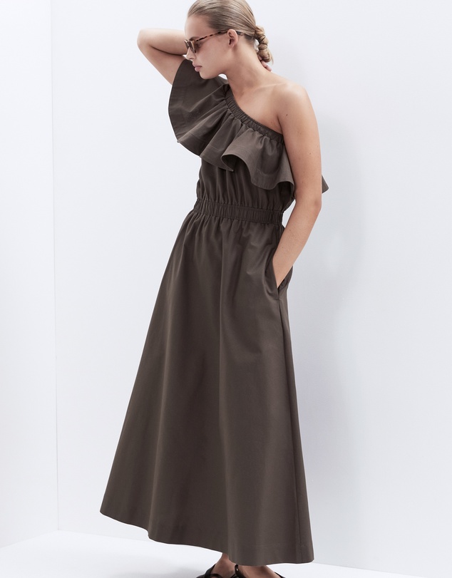 UNISON - Oxford Ruffle Dress
