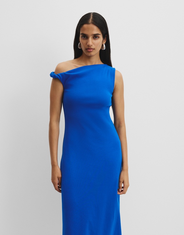 Country Road - Australian Cotton Blend Twist Detail Rib Dress