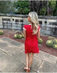 Esther & Co - Firenze Dress - Red Polka