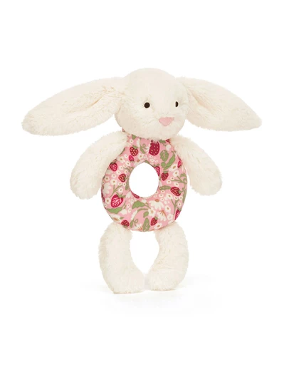 Jellycat - Blossom Cream Bunny Berry Ring Rattle