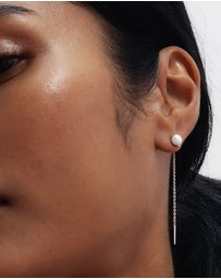 PDPAOLA - Pearl Lyra Silver Earrings