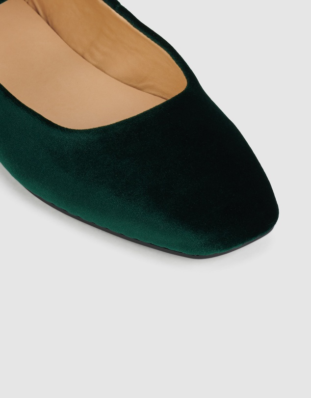 Rollie - Mary Jane Velvet Flat