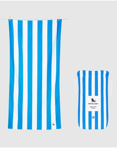 Dock & Bay - Beach Towel Cabana Collection XL Bondi Blue