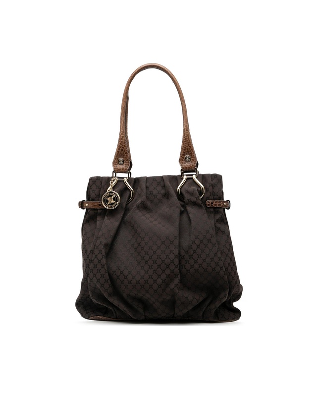 Pre-Loved by Azura Reborn - Pre-Loved Embossed Leather Trimmed Macadam Canvas Vertical Tote