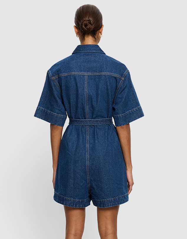 KIVARI - Indie Denim Playsuit