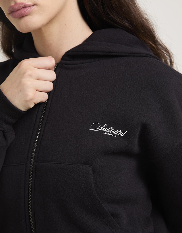 Subtitled - Cropped Zip Hoodie