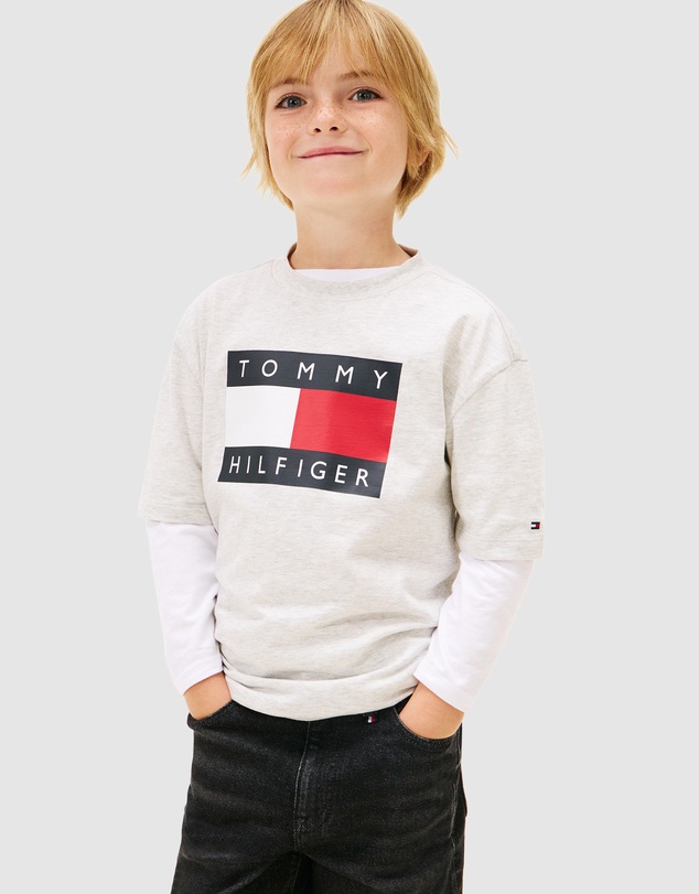 Tommy Hilfiger - Heritage Flag Print Jersey T-Shirt - Kids