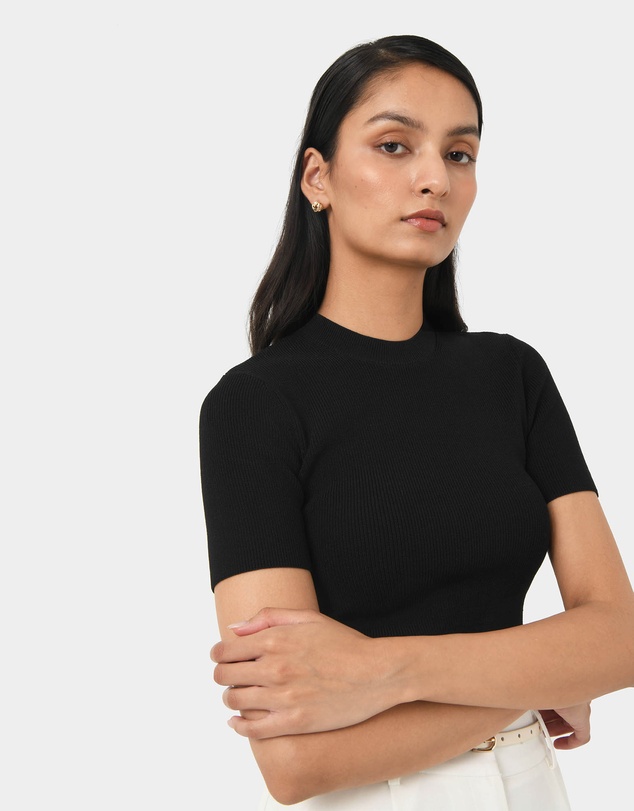 Forcast - Murphy Crop Knit Top